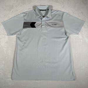 Travis Mathew Polo Shirt Men Size L Short Sleeve Stretch Embroidered Logo Golf